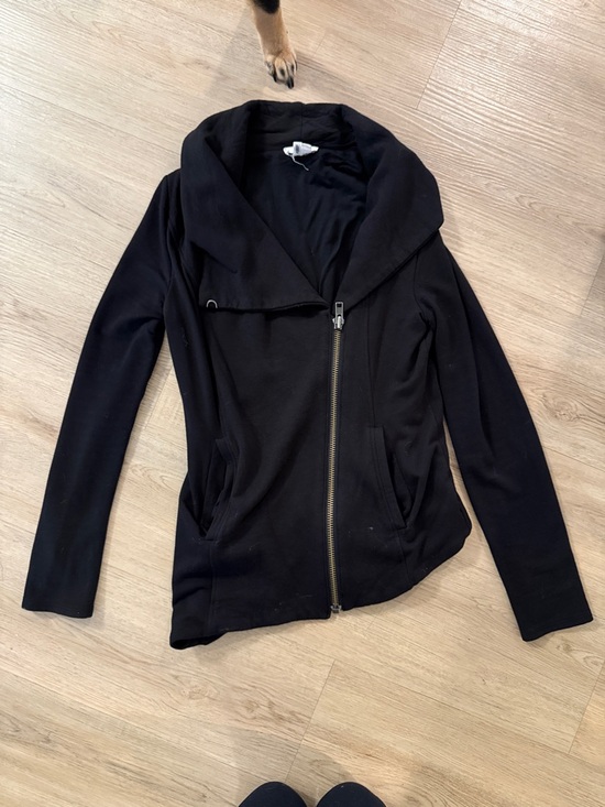 Helmut Lang Jackets & Blazers - Helmut Lang Black Minimalist Asymmetrical Zip Up